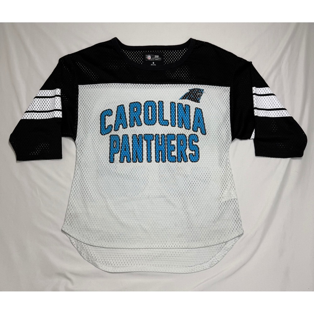 NFL Team Apparel Carolina Panthers Luke Kuechly 59 Mesh Jersey Shirt Womens S